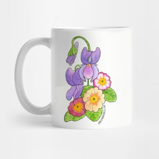 February Birth Flower - Violet and Primrose Mug